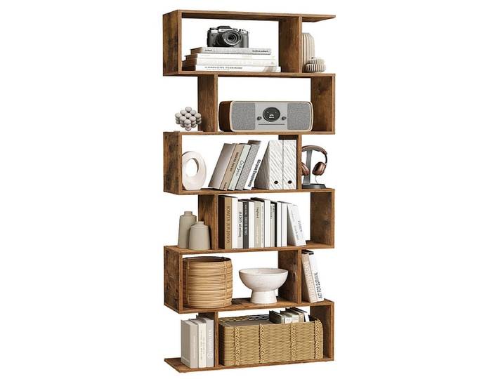 SONGMICS Regal RUSTIK 70x24x190.5cm spanplatte