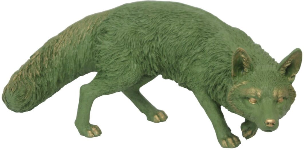 FD Figur Fuchs stehend, Polyresin 31 x 21 x 60 cm grün
