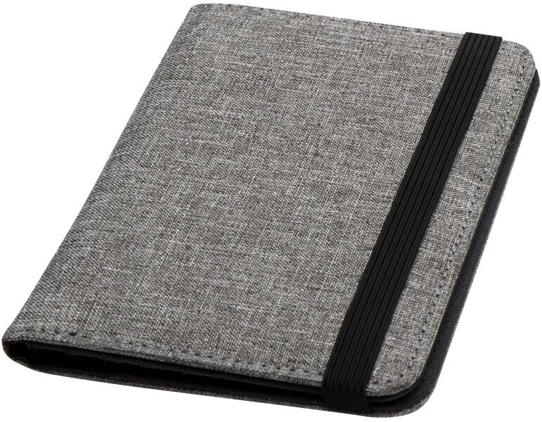 Porte-passeport RFID Ross en rPET certifié GRS gris