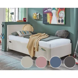 meise.möbel »Cool I« Jugendbett Cord 120x200 cm / rose / ohne Rückenteil / ohne Bettkasten / ohne Matratze