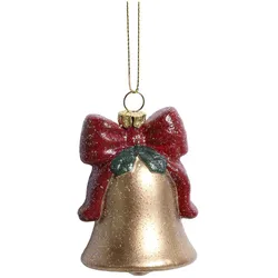 Chic Antique Vintage Glocke Aufhänger, H8/Ø 6 cm, Messing