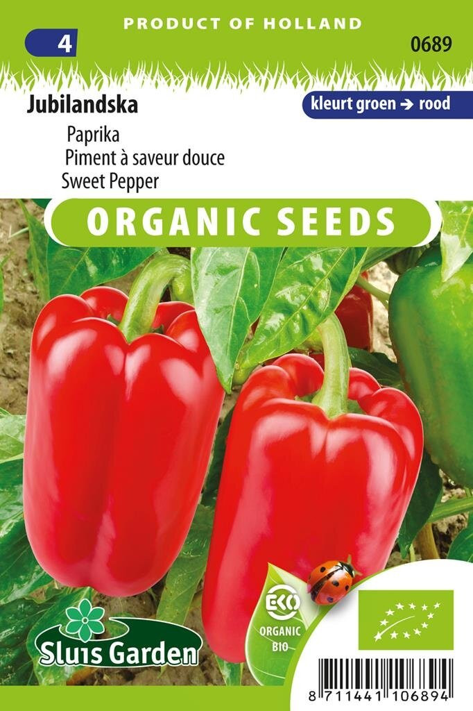 Sluis Garden Jubilandska BIO Paprika Zaden