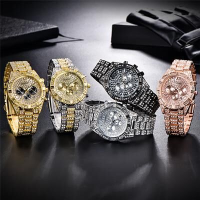 Youfap Market Original CURDDEN Brand Luxury Watches For Men Fashion, Golden Date Vintage Quartz Watch, Alloy Band Hip Hop Style gold Black