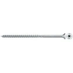 Fischer Spanplattenschraube 5,0x100 PowerFast FPF II CZP BC, Senkkopf, Kreuzschlitz PZ, Teilgewinde - 670408