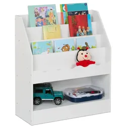 Relaxdays Bücherregal Kinder Weiß
