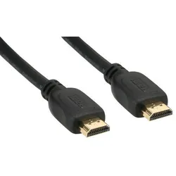 INLINE HDMI Kabel, Stecker/Stecker, schwarz/gold, 3m