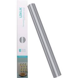 Loklik Permanent haftende Vinylfolie Glänzend 30.5 x 180 cm Folie Schnittbreite 30.5 cm Silber SG-JST-0358-US-L-B2B