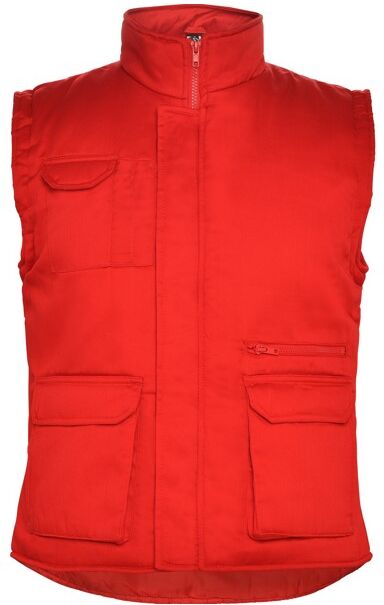 Veste de travail rembourrée personnalisable multi-poches Almanzor rouge L
