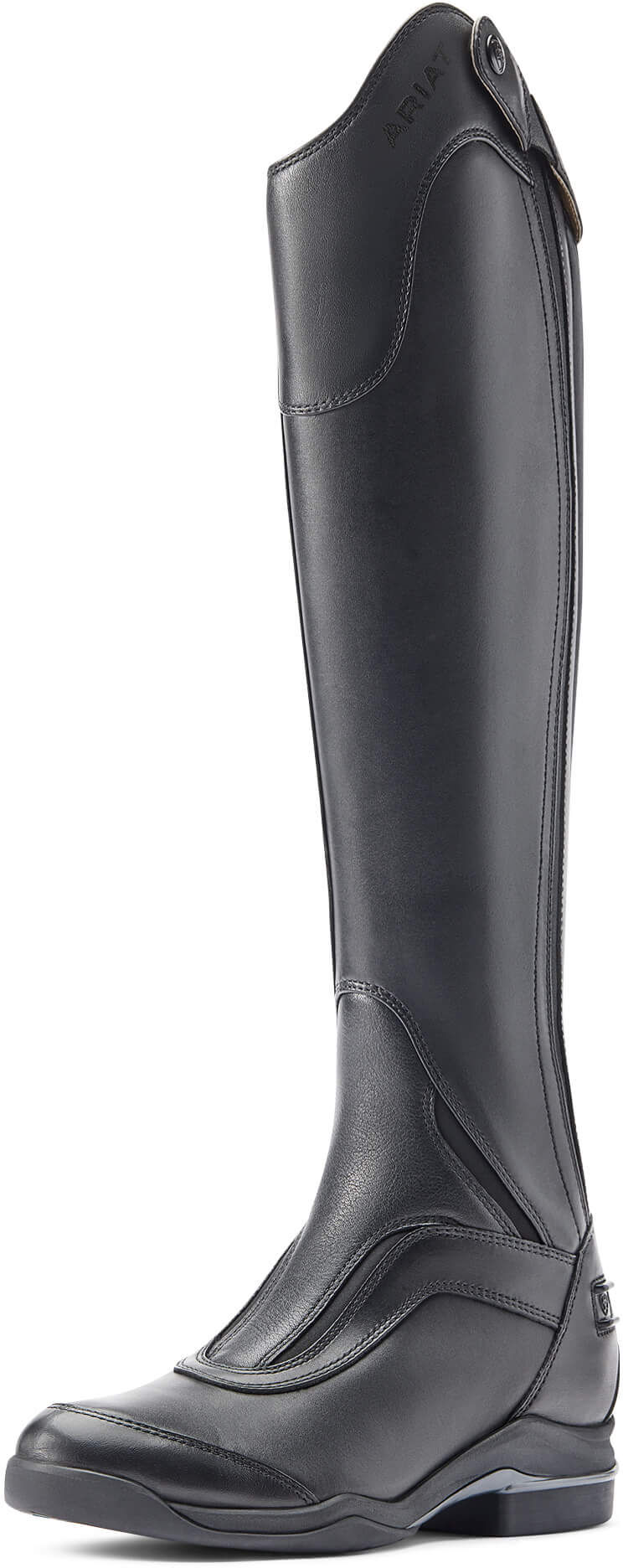 Women's V Sport Zip Tall Riding Boots in Black Leather, Size: 8 B / Medium Slim by Ariat