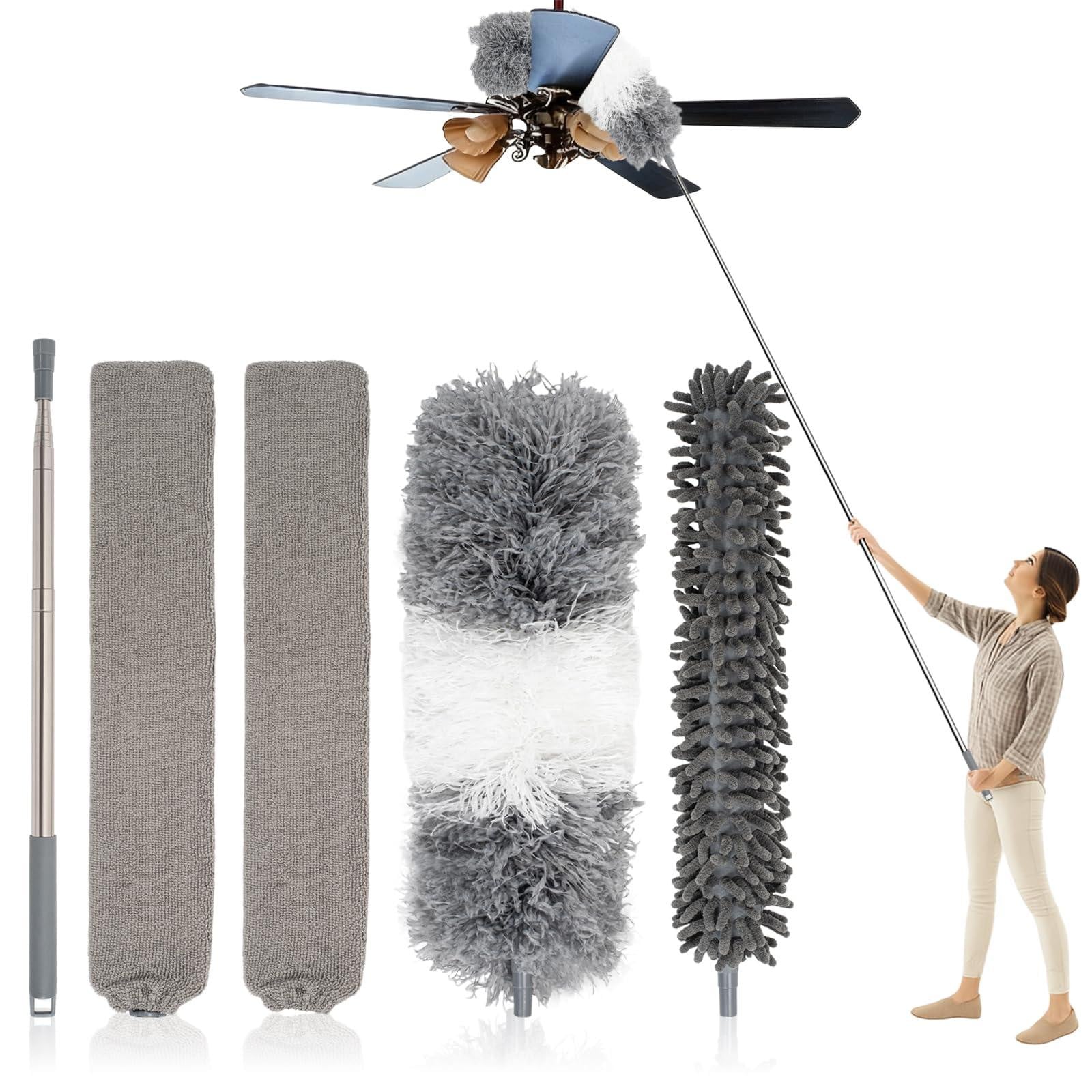 Dripio Stofwisser-set, 5-delig, met telescoopsteel van 38-254 cm en microvezel
