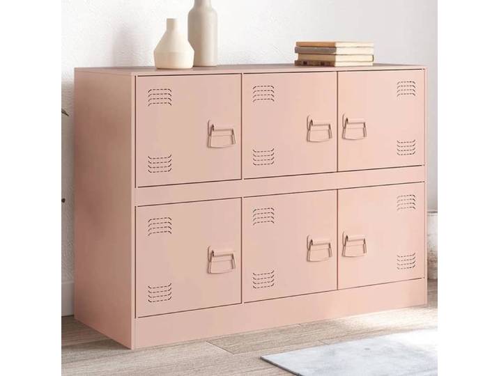 Rose Buffet rose 99x39x73 cm acier - Meuble Rangement LV36427