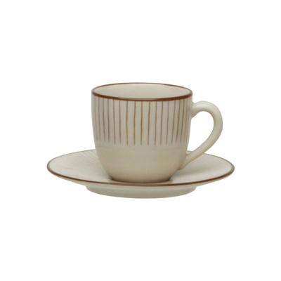 Avet Set aus 6 Kaffeetassen mit Untertassen, HMRADIAL-41.