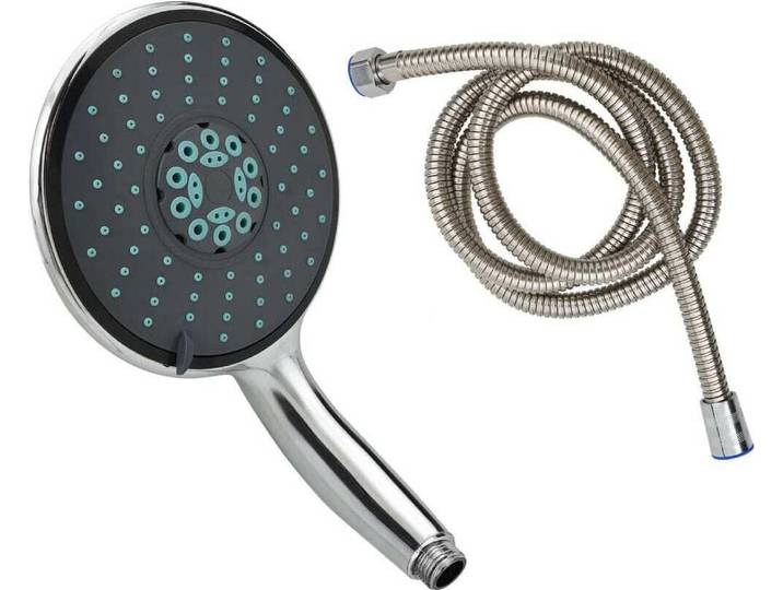 vidaXL Pomme de douche multifonctions avec flexible de 1\,5 m Chromé
