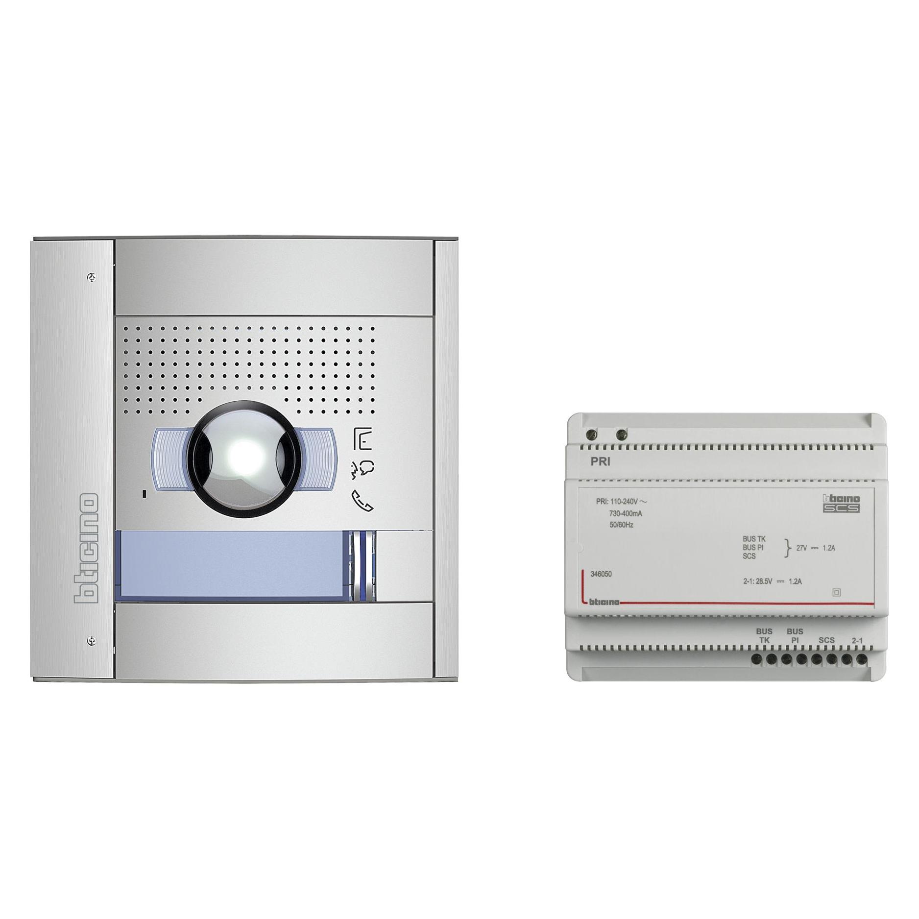 Bticino Unterputz-Türstation SFERA Allmetal mit optimierter 5 Megapixel Weitwinkel-Farbkamera (Kabelgebunden) (905233)