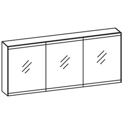 Artiqua LED-Spiegelschrank, Graphit Struktur quer, 072-SDT-1-16-401 072-SDT-1-16-401