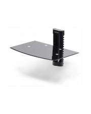 StarTech.com Floating Wall-Mounted AV Shelf Adjustable Height For Under TV Organize A/V Equipment On Black Tempered Glass Regal für Audio-/Videokomponenten Aluminium Stahl Kunststoff Schwarz Wandmontage (1B-WALL-MOUNT-SHELF)