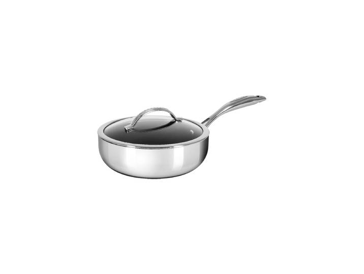 Tiefe Premium Schmorpfanne „HaptIQ“inkl. Deckel Silber, Schwarz SCANPAN