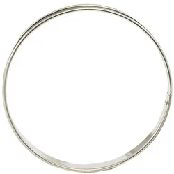 Matfer Set aus 6 Edelstahl-Kuchenringen mit 2 gerollten Rändern 9 cm, Höhe 1.6 cm (371707)