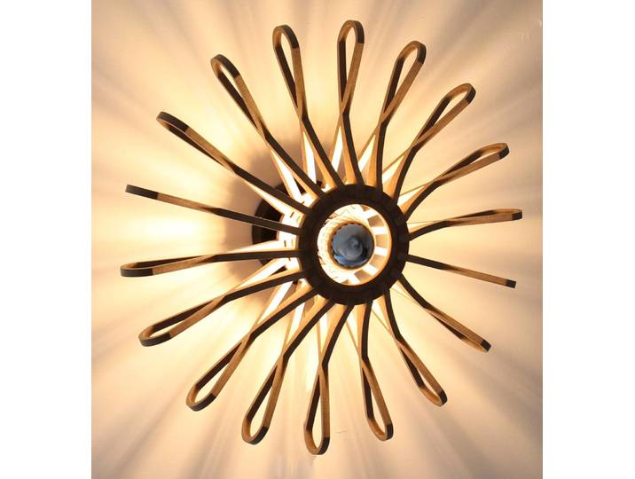 Applique fleur d47 cm en bois