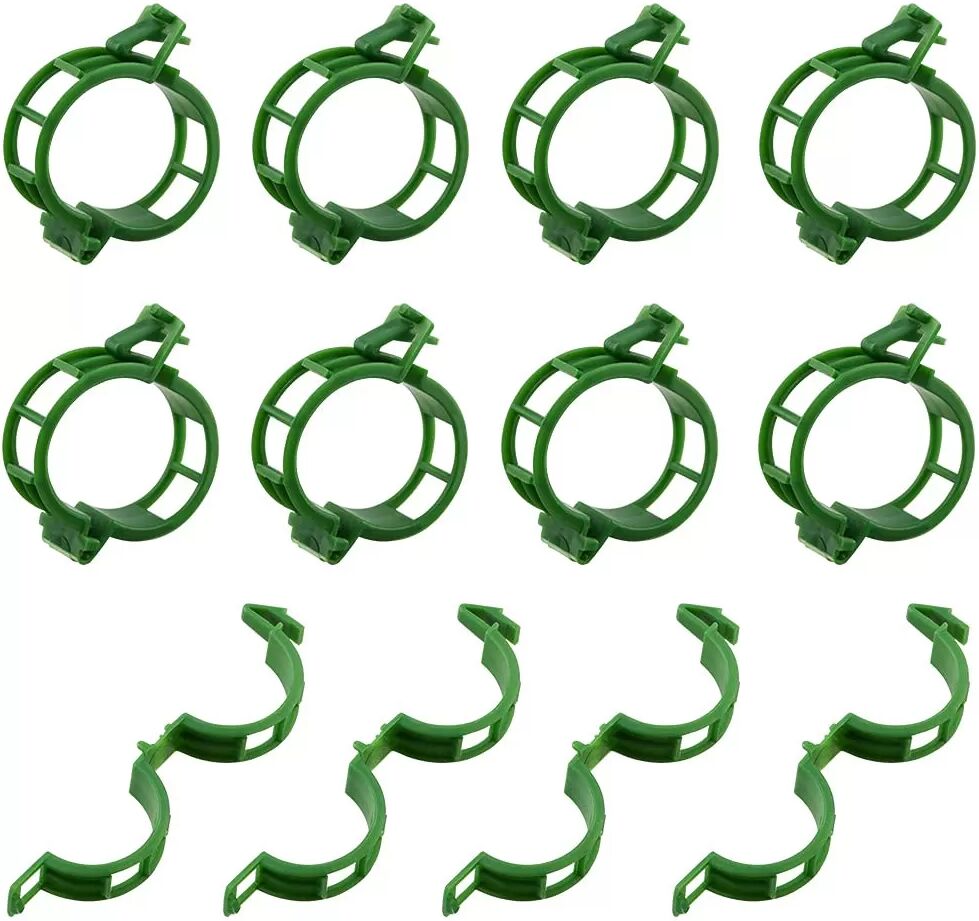 INF 100Stk Pflanzenclips, Pflanzenklammern Tomatenclips Grün