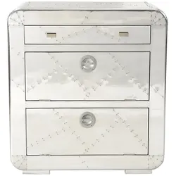 SIT »Airman« Schuhschrank - 2 Klappen Mangoholz Silber