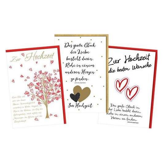 Markenlos Braun & Company Hochzeitskarten 5939-0040 Papier Mehrfarbig (3 Stk.) (5939-0040)