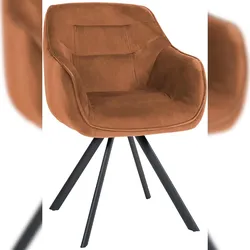 CLP Esszimmerstuhl Russel coffee/Samt
