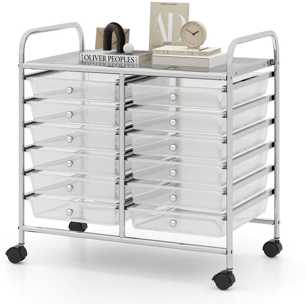 Rebrilliant 12 Drawer Storage Drawer Clear 63cm H X 63cm W X 37cm D