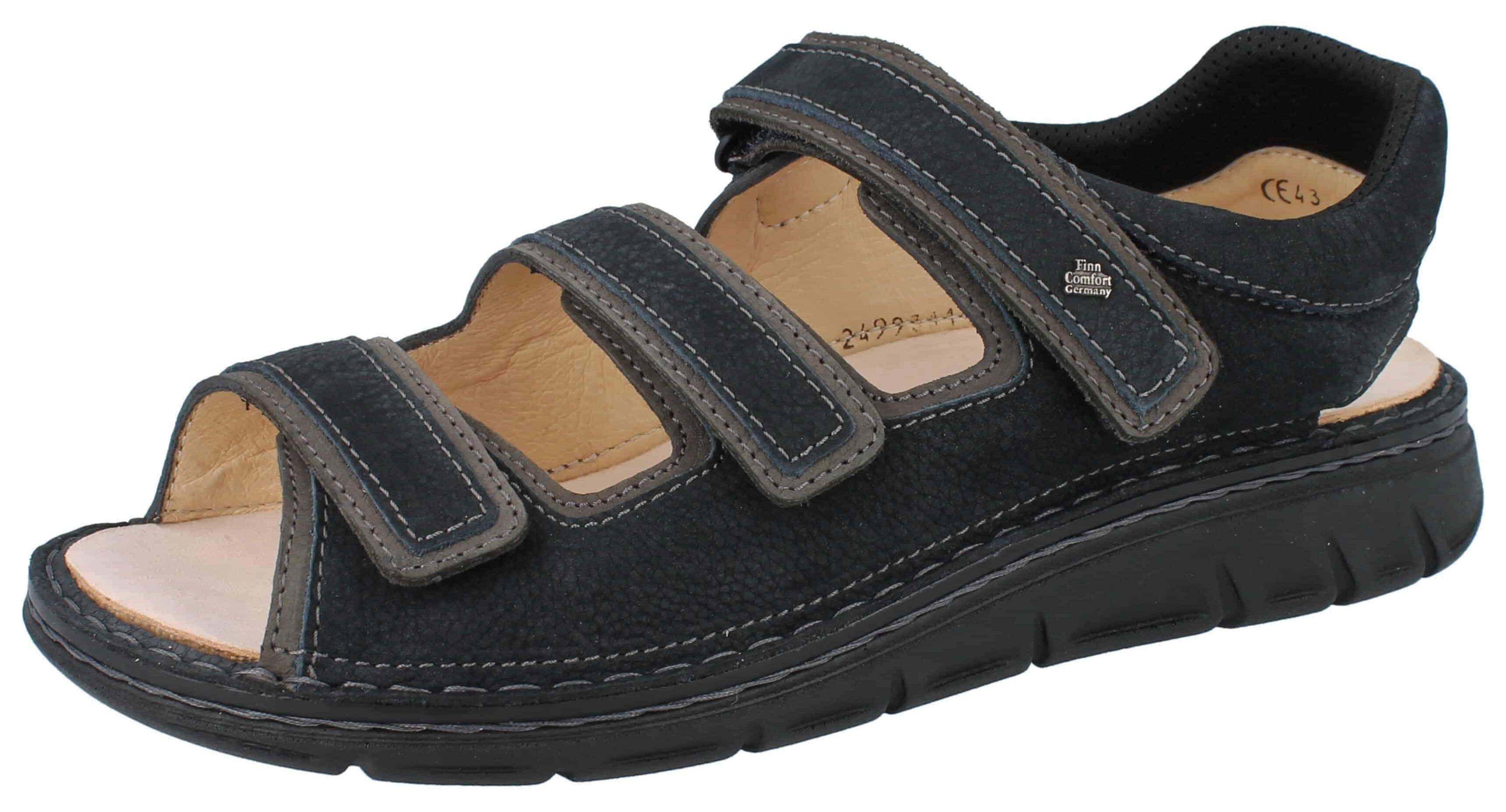 FINN COMFORT Casablanca Herren Sandalen blau Nubukleder - Größe: 46