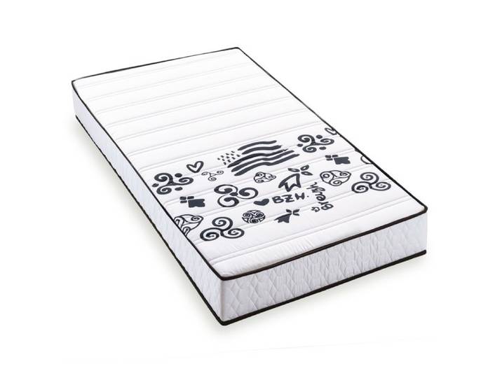 Matelas mousse 90x190 cm BREIZH - Mousse profilée 5 zones de confort - Soutien ferme - epaisseur 15 cm - Fabriqué en Belgique