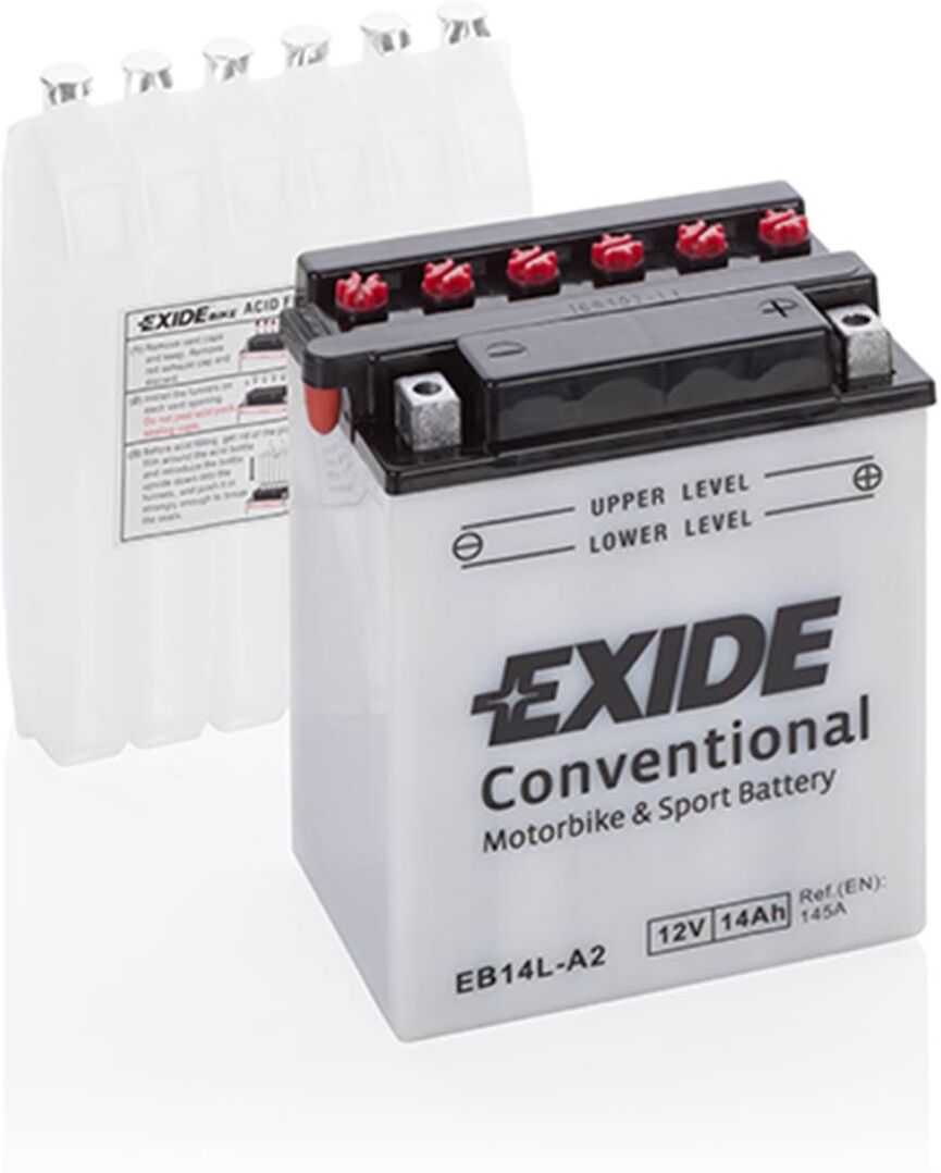Bateria Exide para motociclos yb14l-a2 14ah 145a 12v