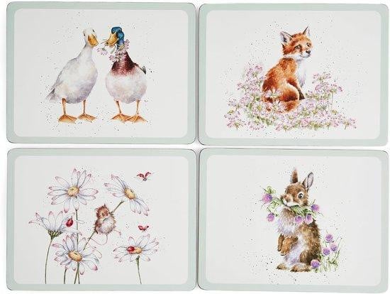 Wrendale Designs Wildflowers Placemats - Set van 4 - 23 x 30,5 cm