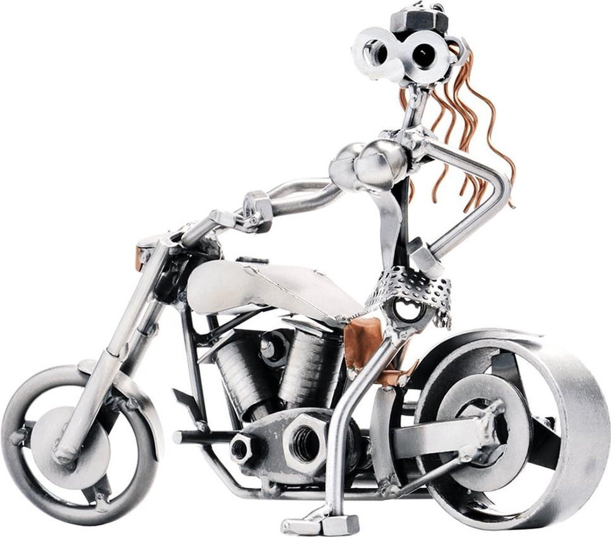 Moeren beeldje Motor sexy dame decoratief tabletop beeldje