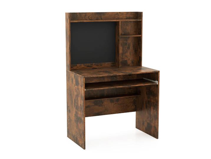 Costway Computertisch Braun, 89x138x50 cm, Büromöbel, Schreibtische, Computertische