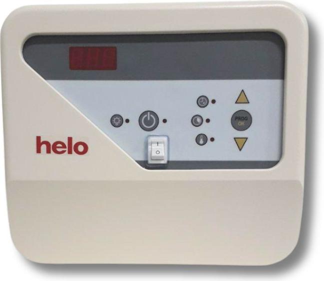 Helo Saunasteuerung OT 2 PLE, 3-Phasen, 40-100°C, 24h Timer, Lichtsteuerung, 245x80x220mm