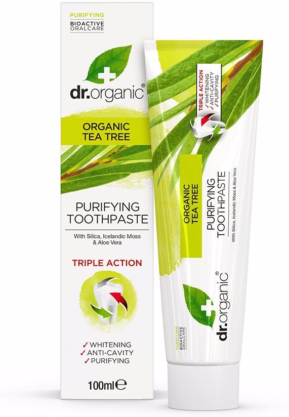 Dr. Organic Dentifrice Bioactive Organic à l’arbre à thé 100 ml