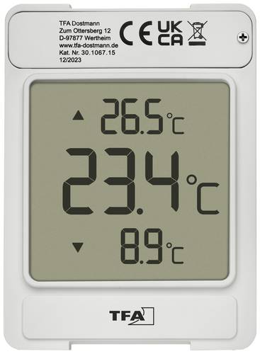 TFA Dostmann WINDOO Fenster-Thermometer Grau 30.1067.15