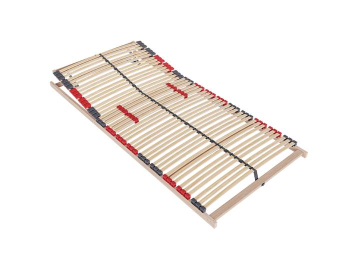 Lattenrost Praktico - zerlegt 90 x 200cm Massivholz Buche / Birke, beschichtet Grau/Beige