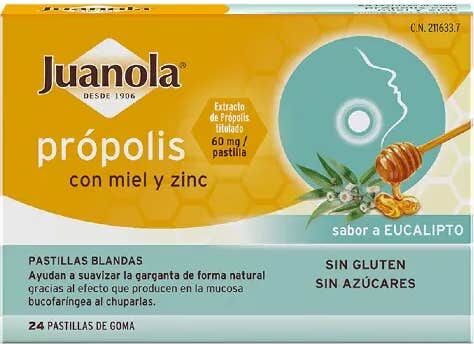 Juanola ® própolis con miel y zinc 24uds