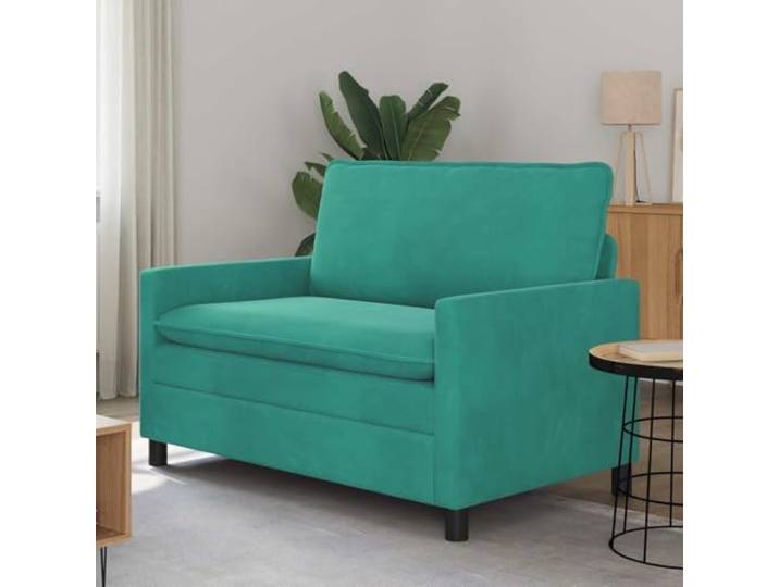 ZQQLVOO Sofa Türkis 126 x 81 x 87,5 cm Samt Metallrahmen, Ergonomisches Design, Pflegeleicht, Wohnzimmer, Schlafzimmer
