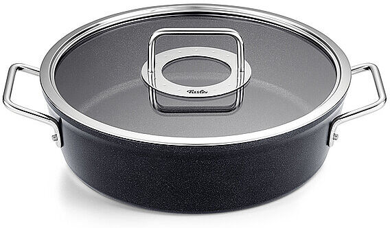 FISSLER Kochtopf mit Glasdeckel ADAMANT 28cm/4,3l Antihaft/Schwarz schwarz EG