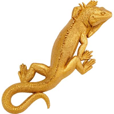 Wanddekoobjekt KARE DESIGN "Wandobjekt Lizard 31x11cm", gold (goldfarben), B:11cm H:30cm T:6cm, Polyresin, Wanddekoobjekte