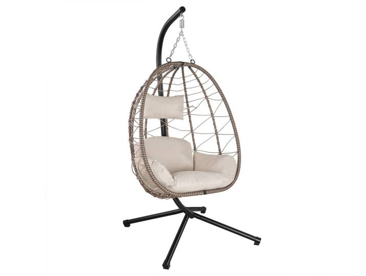 KORBHÄNGESESSEL Aria beige inkl. waschbare Bezüge