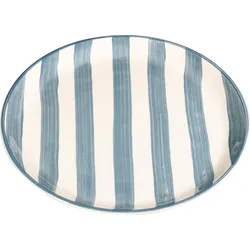 Lido Righe Frühstücksteller gestreift, 21 cm, graublau