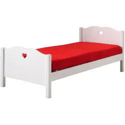 EINZELBETT Kamila 211x80x96 aus MDF in Weiß