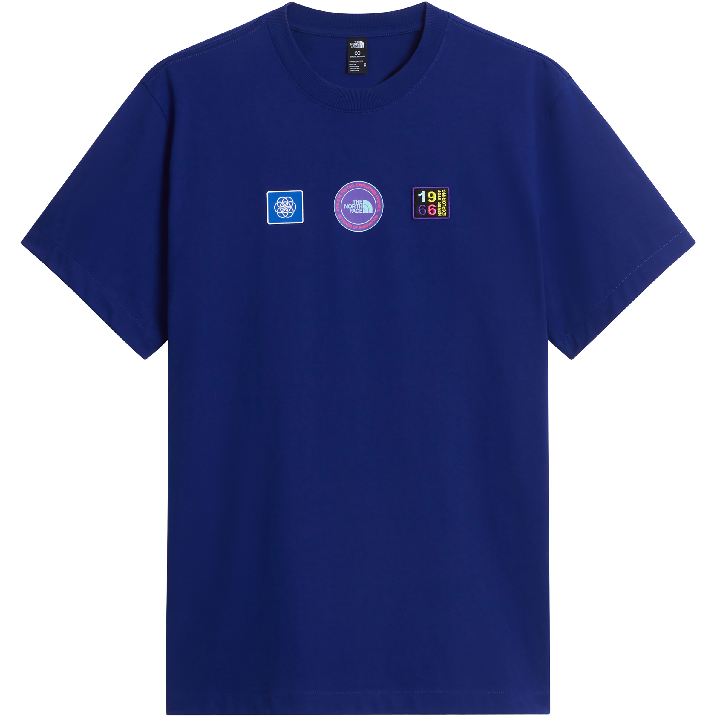 The North Face Explorer Badges Graphic Herren T-Shirts blau Größe L Lifestyle Atmungsaktiv