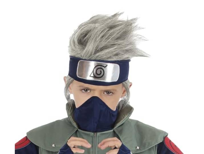 Chaks - Kakashi Hatake-pruik voor jongens, anime-kostuumaccessoire
