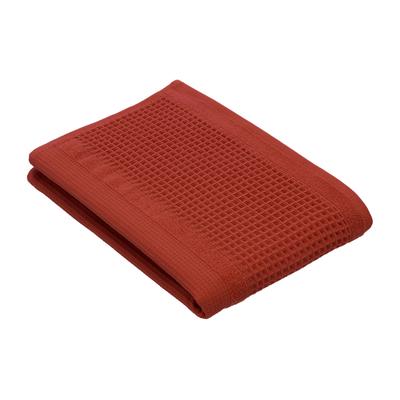 Badetuch VOSSEN "Senses", rot (raw sugar), B:67cm L:140cm, Waffelpiqué, Baumwolle, Handtücher, Badetuch, leichte Waffelstruktur