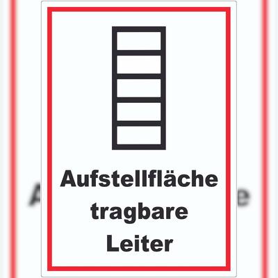 HB-Druck Aufkleber Aufstellfläche tragbare Leiter A0 (841x1189mm)