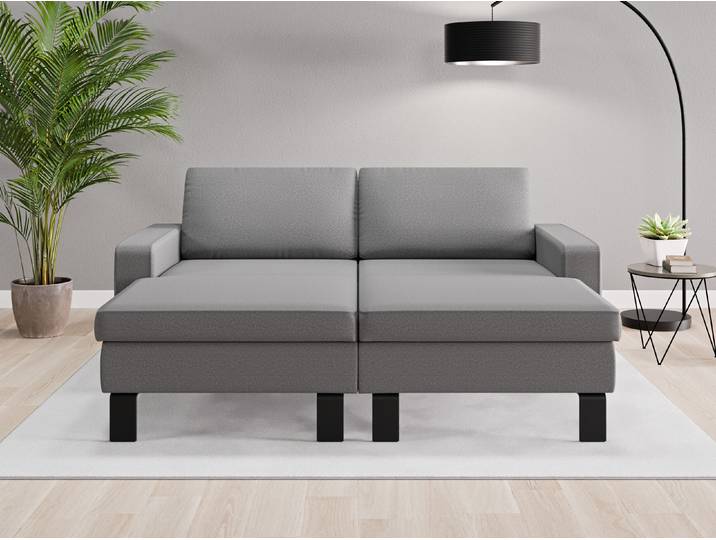 Loveseat Rio - Grau (Schiefergrau) - Softwolle
